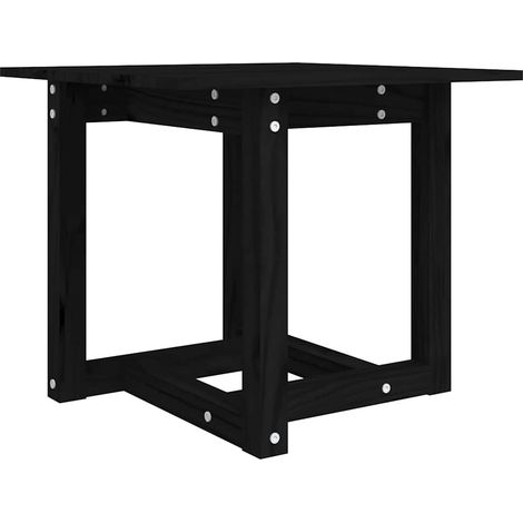 Maison Exclusive - Couchtisch Schwarz 50x50x45 cm Massivholz Kief (1/5)