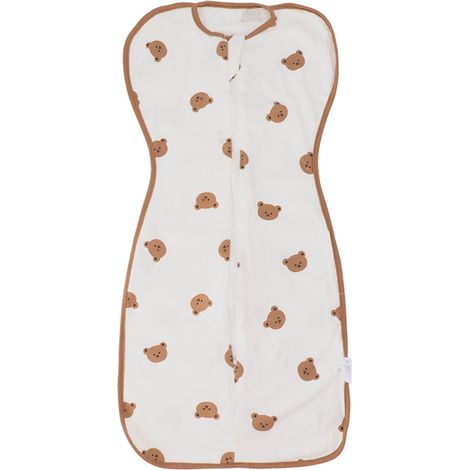 Sac de couchage bébé sans manches à fermeture éclair, doux et confortable - Couverture portable pour tout-petits Modèle 1 M (1/5)