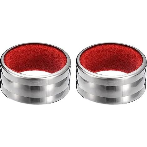 Colliers de bouteille de vin 4 x 1,9 cm (2 pièces) en acier inoxydable, bagues anti-gouttes, accessoires pour bouchons.-AquaForge (1/5)