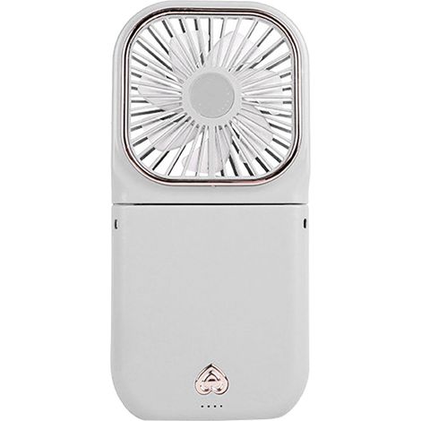 Faltbarer und per USB aufladbarer Nackenventilator, 3 Geschwindigkeitsstufen, Mini-Ventilator für Wanderungen und Picknicks, weiß (1/5)