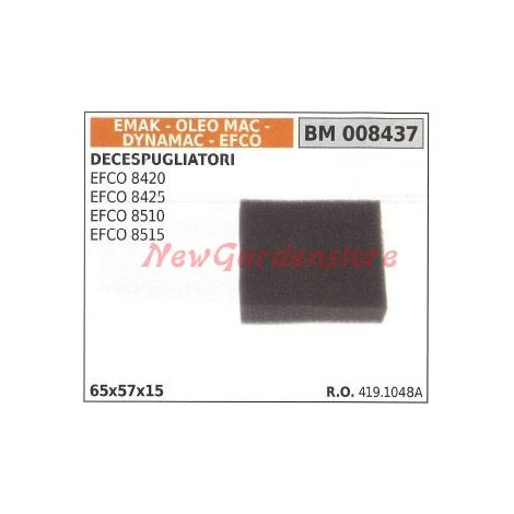 Filtro aria OLEOMAC decespugliatore EFCO 8420 8425 8510 8515 008437 4191048A