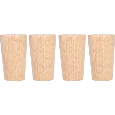 Pieds de meubles ronds en bois massif pour canapé, table, fauteuil, armoire ou chaise. (1/5)