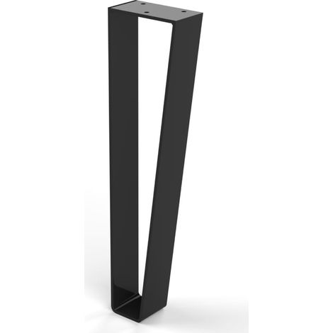 CIME Pied de meuble Cime Plat noir ép. 4 mm x largeur 5 cm x hauteur 40 cm (1/2)