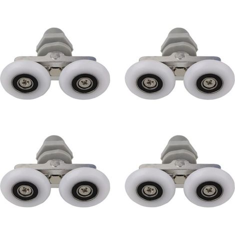 Roulettes de douche doubles, roulettes pour porte de douche, roulettes coulissantes, porte, salle de bain, douche, roulettes de douche de rechange, pièces de rechange pour salle de ba (1/3)