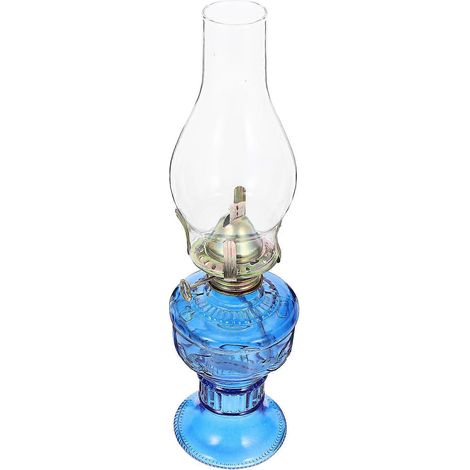 Lampe à pétrole rétro en verre lanterne à pétrole vintage décoration de bureau (1/4)
