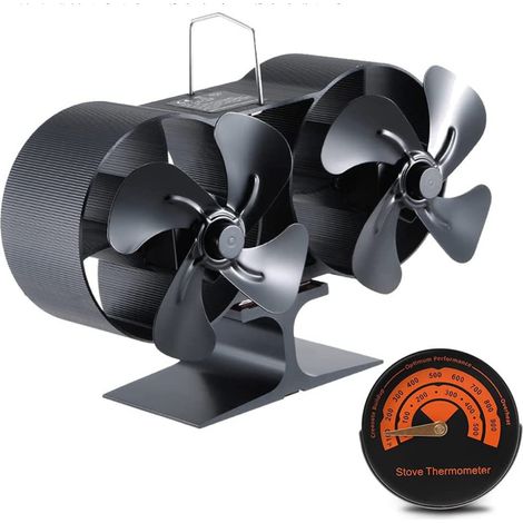 Ventilateur de poêle à 8 pales à économie de combustible alimenté par la chaleur - Bureau