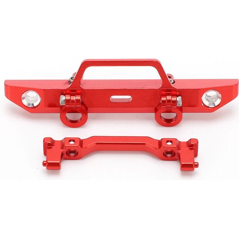 Pare-chocs avant RC avec support pour AXIAL SCX24 90081 1/24 voiture RC pièces de mise à niveau rouges (1/5)
