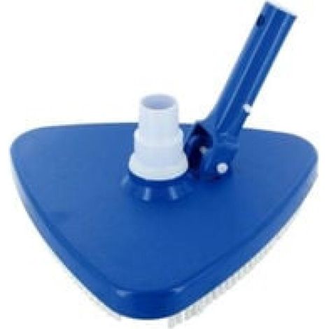 Brosse d'aspirateur triangulaire complète, adaptée aux piscines, tête d'aspiration triangulaire bleue, interface : 1,5 pouces (1/5)