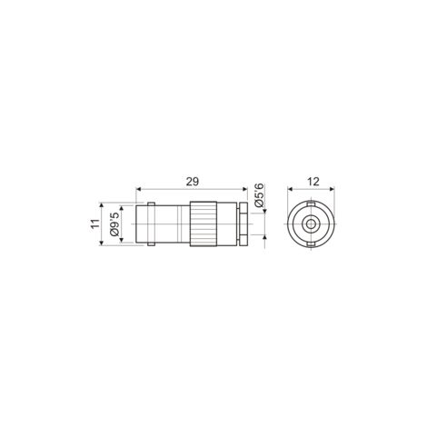 Conector BNC Hembra Aereo RG59 C/tuerca Fijacion (1/2)