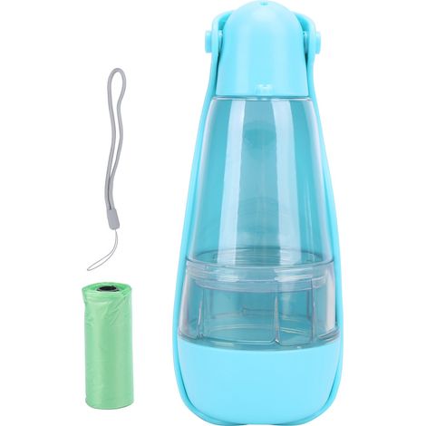 Bouteille d'eau pour chien, gobelet de voyage Portable avec sac de rangement pour pelle de collecte de merde, bleu (1/5)