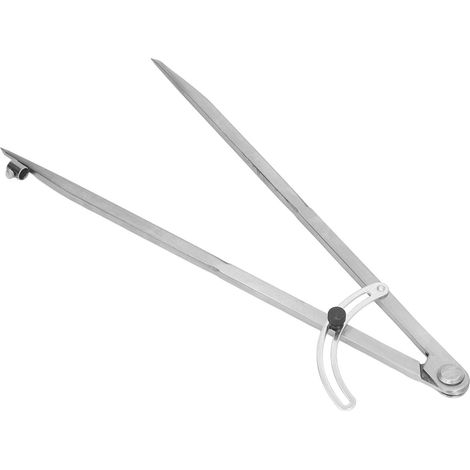 Compas à pointes biseautées de 400 mm en acier au carbone avec porte-crayon pour menuisier et travail du cuir (1/5)