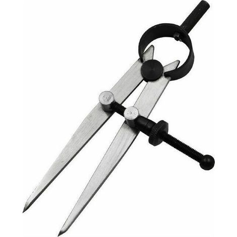 Compas à Pointes Sèches en Cuir Diviseur de Printemps Rotation Scratch artisanat Outil, Réglable Leathercraft Compass Diy à Coudre Outils (100mm) (1/5)