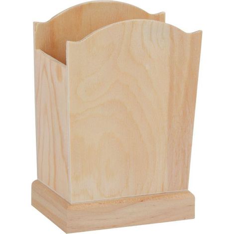MégaCréa DIY - Porte crayons en bois 10 x 7,50 x 15 cm (1/5)