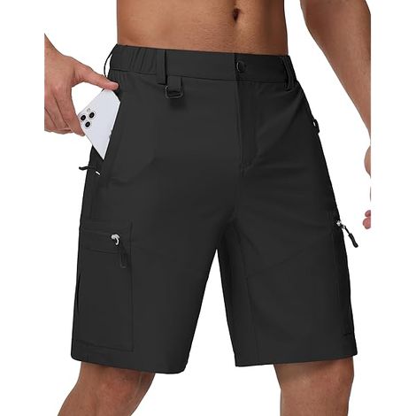 Shorts De Randonnée - 9 Pouces Et 11 Pouces - Tissu Extensible Léger À Séchage Rapide UPF 50+ - 5 Poches Zippées - Pour Homme (1/3)