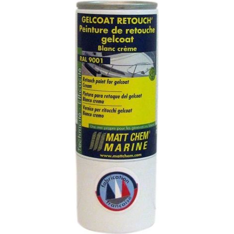 Peinture de retouche gelcoat - MATT CHEM - 150ml - blanc pur (1/2)