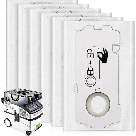6 Lot de 204308 CT Mini/Midi -2/5 Filter Bags pour Fesoutil CT MINI, CT MINI I, CT MIDI et CT MIDI I From 2019 Onwards (1/5)