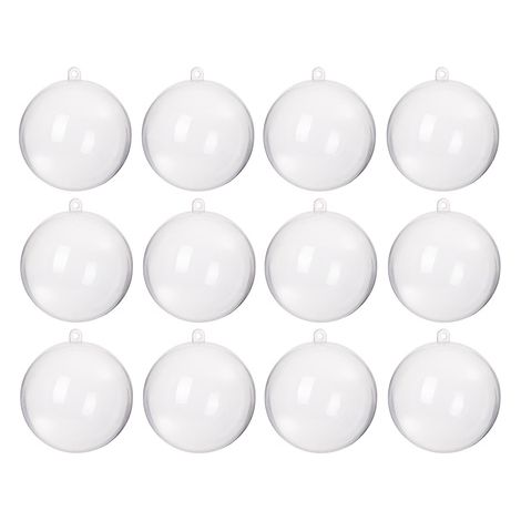 Palline acriliche da 11cm, set di 12 pezzi per decoupage.
