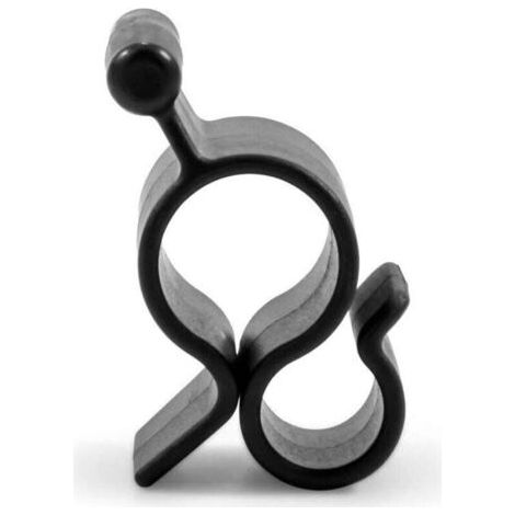Lot de 10 pinces pour guirlande lumineuse - Deux options de suspension - Idéal pour les fêtes, les camping-cars et les caravanes - Noir