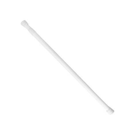 barra para  cortina ducha extensible aluminio blanco 70 a 125 cm. (1/5)