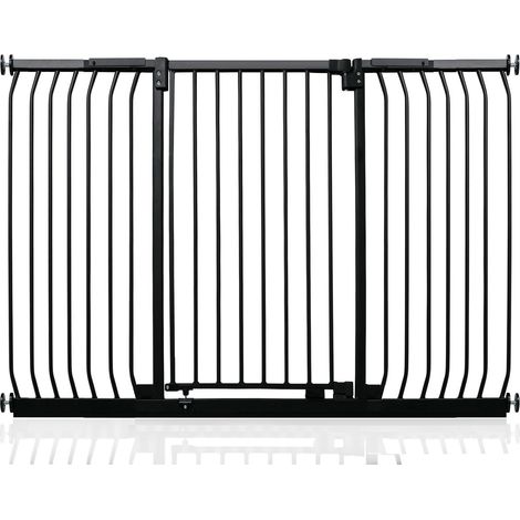 Safetots Extra Tall Elite Safety Gate, 161cm - 170cm, Matt Black, Extra Tall 96.8cm in Height, Pressure Fit Stair Gate