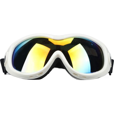 Lunettes de protection UV pour chien et chat, en PVC et PC, résistantes aux chocs, ajustables, couleur blanche. (1/5)