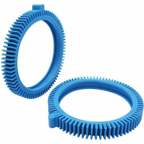 Lot de 2 Pneus de rechange pour nettoyeur de piscine 896584000-143 Kit de pneus avant bleu avec super bosse pour nettoyeurs de piscine (1/5)