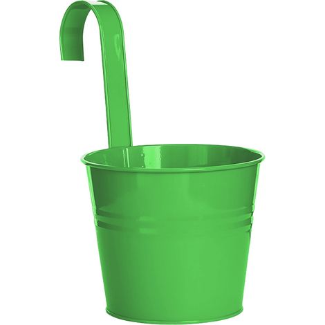 Seau À Fleurs - Suspension Métallique - Pour Balcon Jardin Terrasse - 13 x 21 cm - 1 Pièce (1/5)