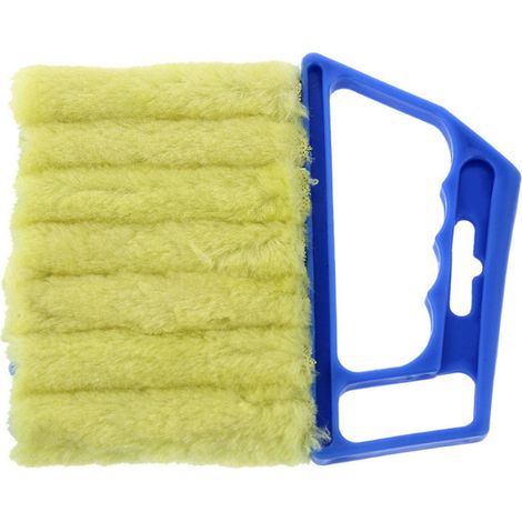 Mini brosse de nettoyage pour stores et volets multifonctionnelle, bleue, idéale pour la maison et l'hôtel. (1/4)