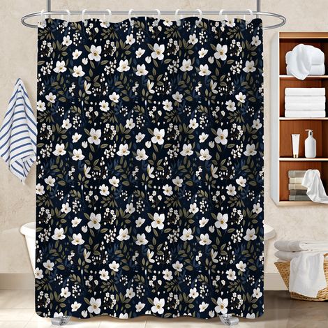 Rideau douche imperméable polyester 180x180 montage sans perçage bâche de douche pour un relooking rapide de sa salle de bain (1/5)