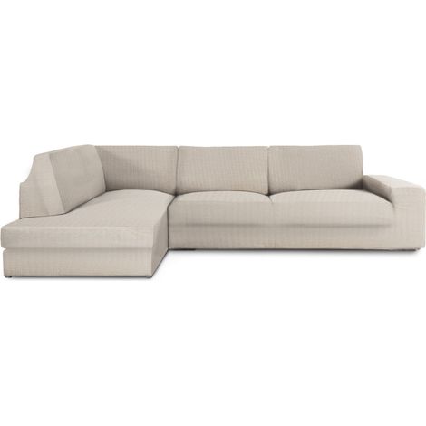 Fijalo – Housse de canapé méridienne élastique en tissu Jacquard – Protection contre l'usure – Lavable à 30°C – Adaptable à gauche ou droite (1/5)