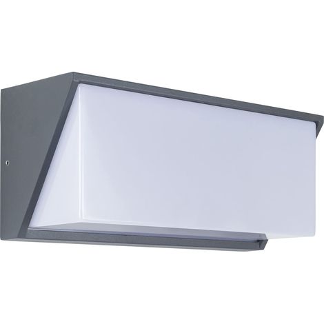 Quanta aplique exterior negro rectangular para bombilla E27