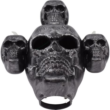 Bougie électronique d'Halloween sans flamme, LED décorative moderne, parfum encens au bois de santal et squelette (1/5)