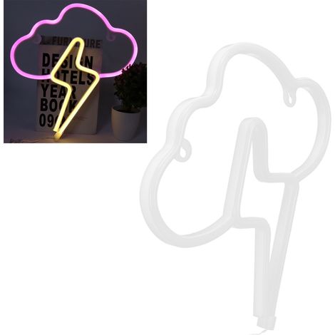 Enseigne lumineuse LED néon innovante, applique murale décorative, alimentation par piles ou USB, rose et lumière chaude (1/5)