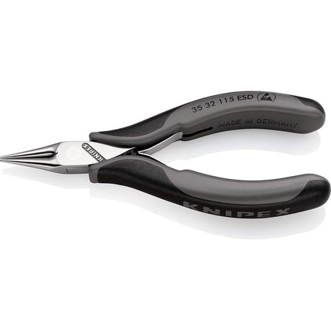 KNIPEX 35 32 115 ESD Pinza speciale per elettronica ESD con cerniera passante con manici multicomponente 115 mm