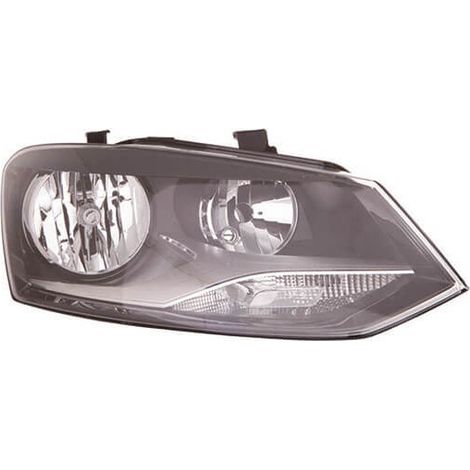 Phare avant droit H7/H7 fond noir Volkswagen Polo 5 2009-2014
