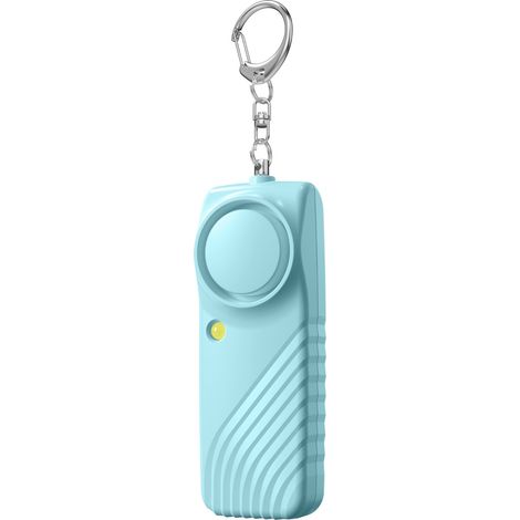 Alarme de sécurité personnelle avec pile - Porte-clés d'alarme d'urgence 130 dB avec lumière LED bleue (1/3)