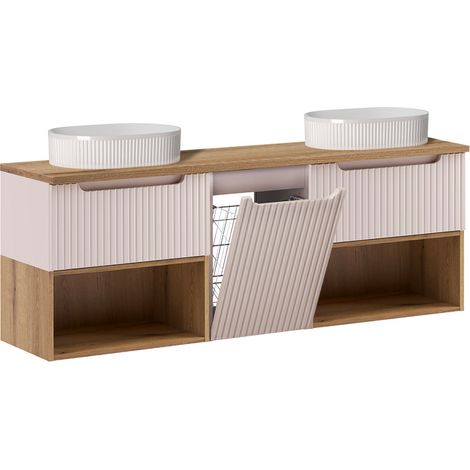 Doppelwaschtisch 160.4cm Riva mit 2 Schubladen, Kaschmir (1/5)