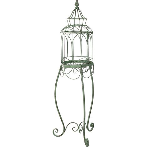 Jaula decorativa verde, 25x25x87h cm (1/5)
