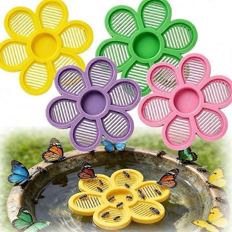 4 piècesLot de 4 mangeoires à papillons d'extérieur, abreuvoir flottant pour abeilles (19,5 cm), idéal pour jardin, bassin, piscine ou fontaine. (1/5)