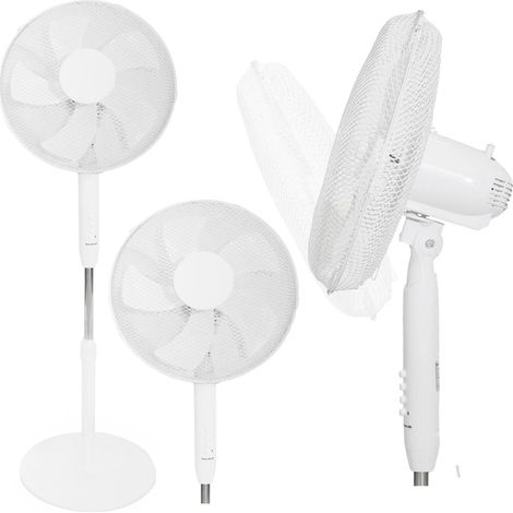 Ventilador de pie de 45 w 3 modos 5 aspas blanco