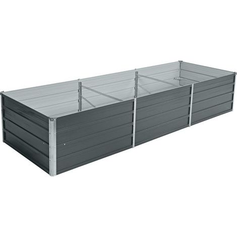 Hochbeet Pflanzbeet Metall Gemüsebeet Pflanzkasten Stahl Beet Blumenbeet Garten RAL7016 (Anthrazitgrau) / 240x80x45 cm