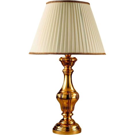 Lume In Legno Classico Oro Con Paralume 1 Luce Rondine