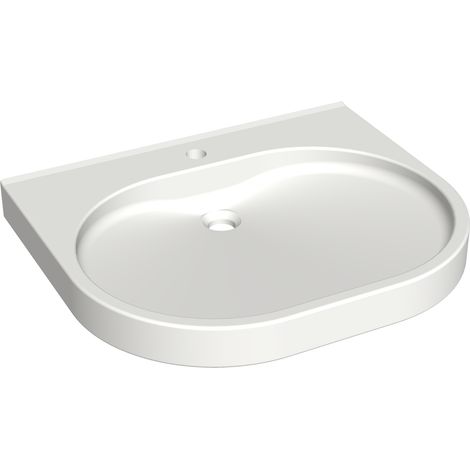 KWC AR Waschtisch, VARIUScare, MIRANIT,  650x120x550 mm, barrierefrei