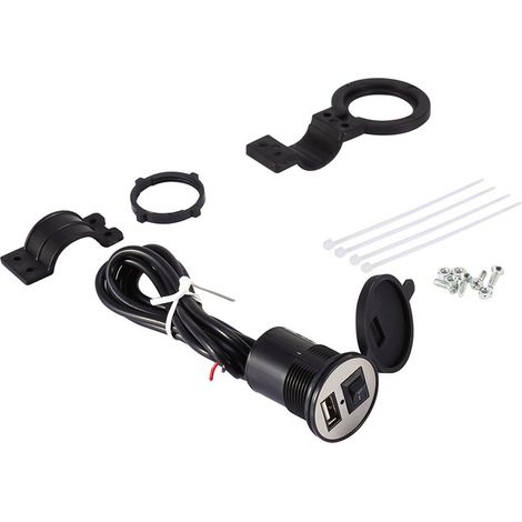 pour Motorcycle USB Waterproof Smart Phone GPS USB Chargeur Adaptateur Secteur,Elerose Prise de Port étanche 12V de Chargeur d'alimentation de téléphone Portable d'USB de Moto.
