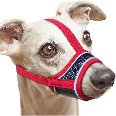 Muselière Pour Chien - Nylon Respirant Réglable Avec Bandes Réfléchissantes - Pour Prévention Aboiement et Mastication - Taille XL (1/5)