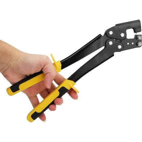 Pince à Sertir,Pinces pour plaques de plâtre,Pinces à sertir pour cloisons sèches,Poignée Antidérapante Sertisseuse à Goujon-Utilisation Une main,Acier Robuste,Poignée Confortable,0.5-0.8MM (1/5)
