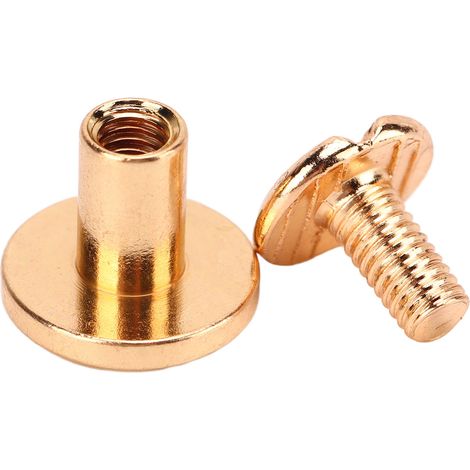 200 Rivets en Laiton Doré 9.5x8mm pour Reliure de Cuir et Albums Photos, Finition Uniforme et Durable (1/5)