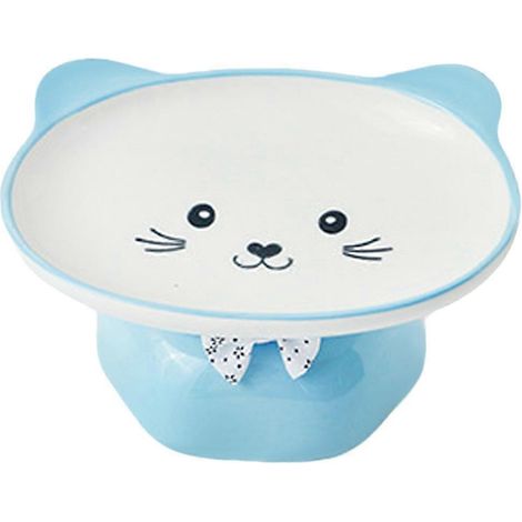 Gamelle surélevée en céramique pour chat, inclinée, protège la colonne vertébrale, réduit le stress et prévient les vomissements - Style 1 (1/5)