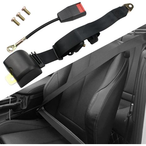 Universel 3 Points Reglable Ceinture De Securite Du Vehicule Auto Voiture Car Seat Belt +Boulons