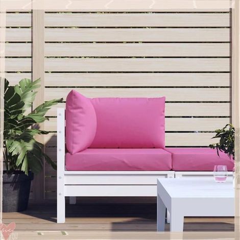 361790 Coussins de palette lot de 3 rose tissu Oxford (1/5)